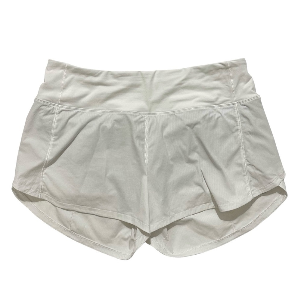 Lululemon Speed Up Short Long *4" - White SZ 6 - Picture 2 of 7